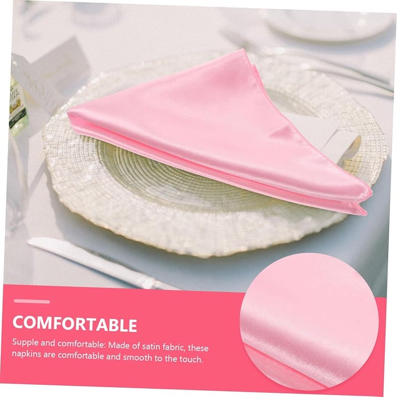 5 قطع منديل مائدة ساتان قابلة للغسيل لحفلات الزفاف مريحة - Image 5